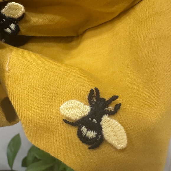 ANTHROPOLOGIE. Maeve Mustard Floral Embellished Blouse size 14 - Picture 13 of 14